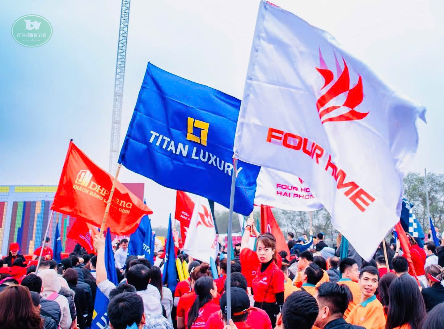 cờ cầm tay chữ nhật