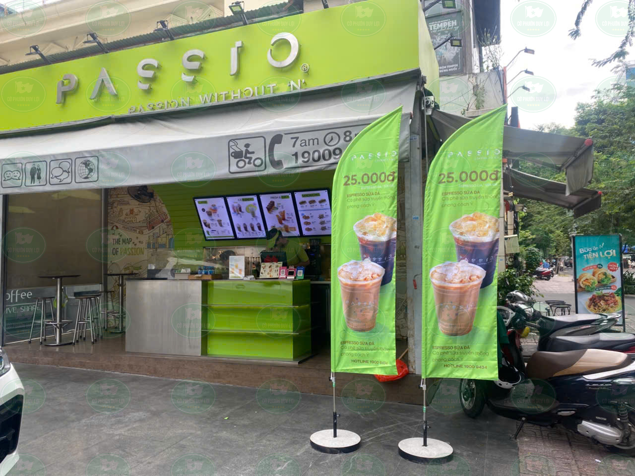cờ phướn quán cafe