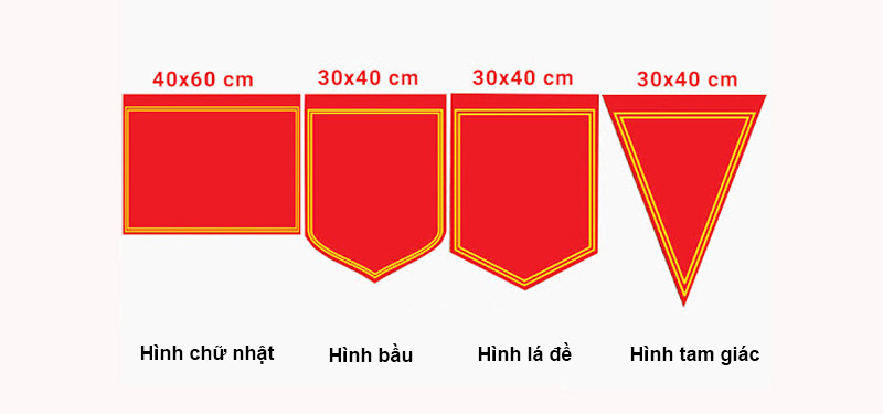 K&iacute;ch thước cờ lưu niệm